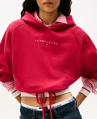 Tommy Jeans Women's Crop Linear Bling Hoodie