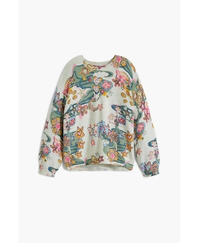 Desigual Girls's Patterned figures sweater