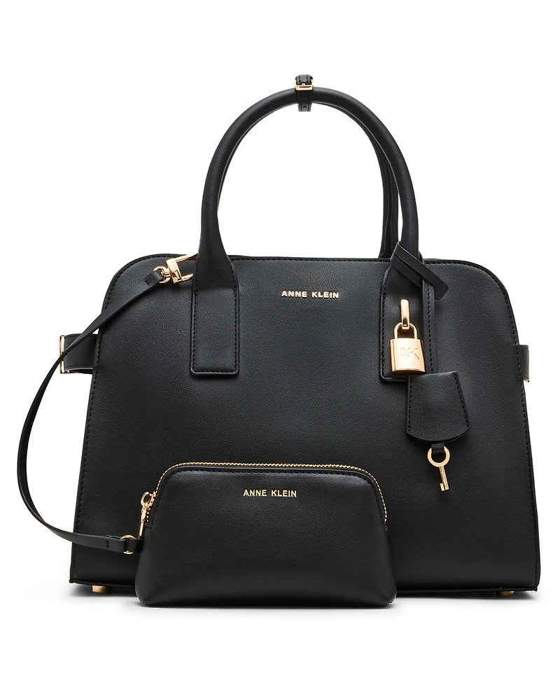Anne Klein Convertible Strap Medium Curved Satchel Bag