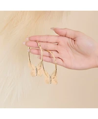 Jessica Simpson Gold-Tone Butterfly Hoop Earrings with Textured Wings