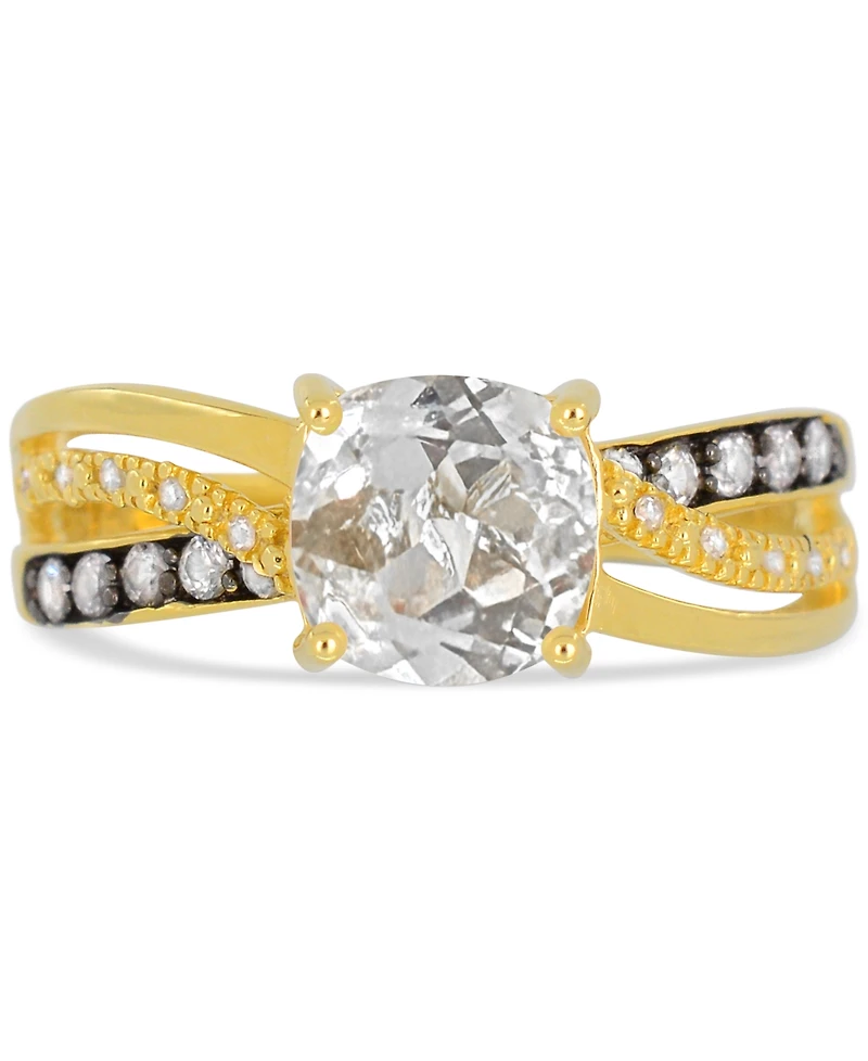 Lab-Grown Ruby (2 ct. t.w.) & Diamond Accent Swirl Ring 14k Gold-Plated Sterling Silver