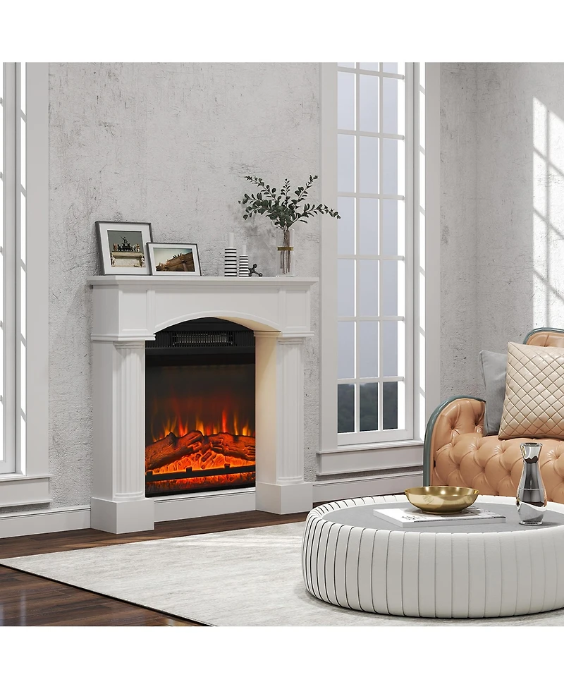 Homcom Modern Fireplace Mantel, Fireplace Surround for Fireplaces,