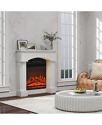 Homcom Modern Fireplace Mantel, Fireplace Surround for Fireplaces,