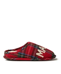 Dearfoams Women's Plaid Mama Bear Mom Clog House Slipper