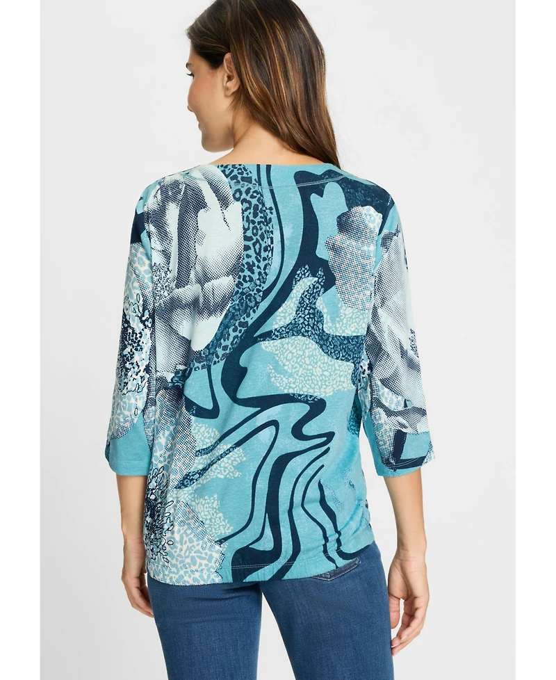 Olsen Women's Panneaux Print T-Shirt