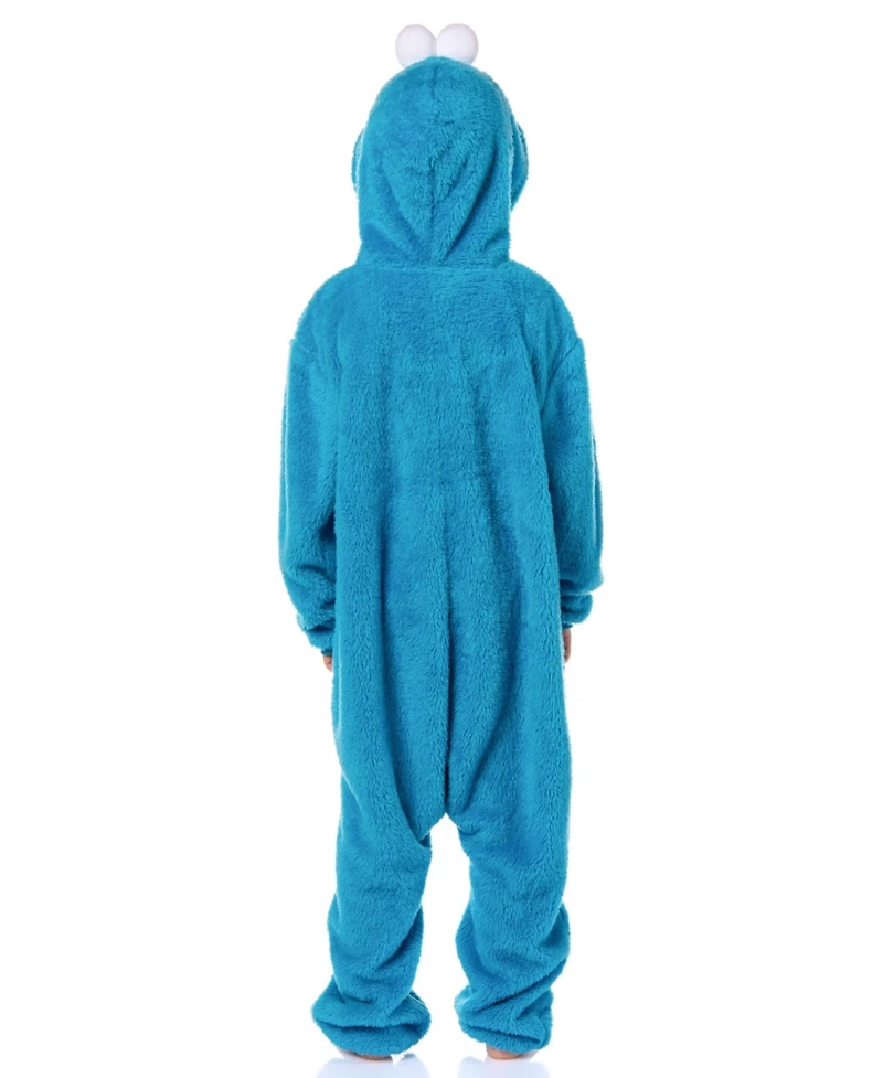 Sesame Street Kids Kids' Character Union Suit Kigurumi Hooded One Piece Footless Fleece Pajama