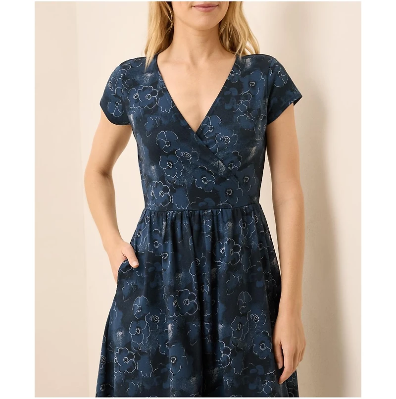 Pact Fit & Flare Crossover Dress