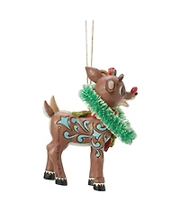 Jim Shore Rudolph and Clarice Heart Hanging Ornament