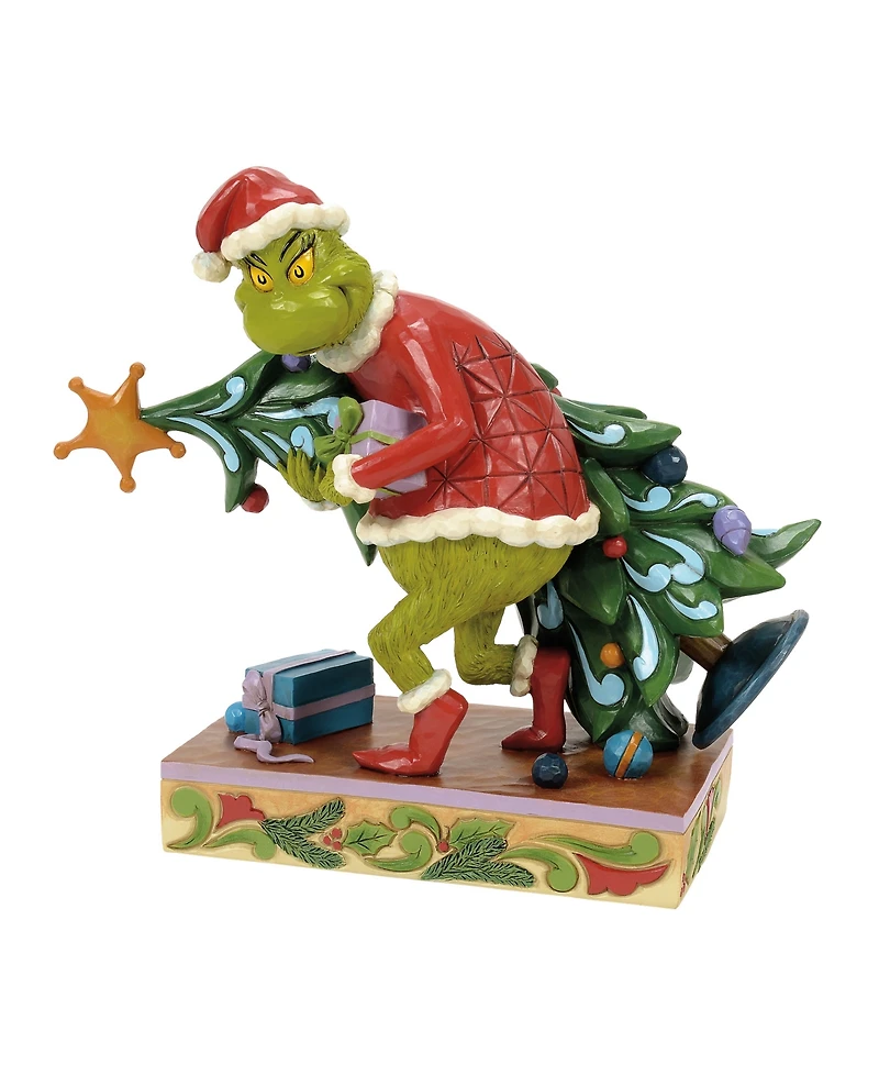 Jim Shore Grinch Carrying Stealing Tree Figurine
