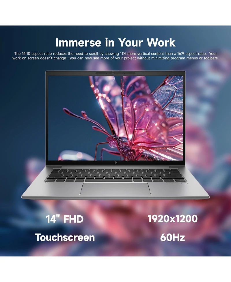 Hp ZBook Firefly 14" Business Mobile Workstation Laptop Intel Core Ultra 7 165H 32GB Ram Nvidia Rtx A500 512GB Ssd Storage Windows 11 Pro Fhd+ 60