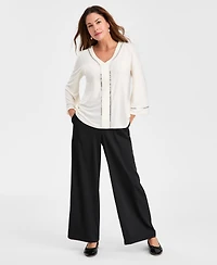 Jm Collection Women's Rhinestone-Embellished Top, Macy's Exclusive