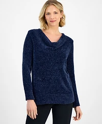 Jm Collection Women's Cowl-Neck Chenille Sweater, Macy's Exclusive