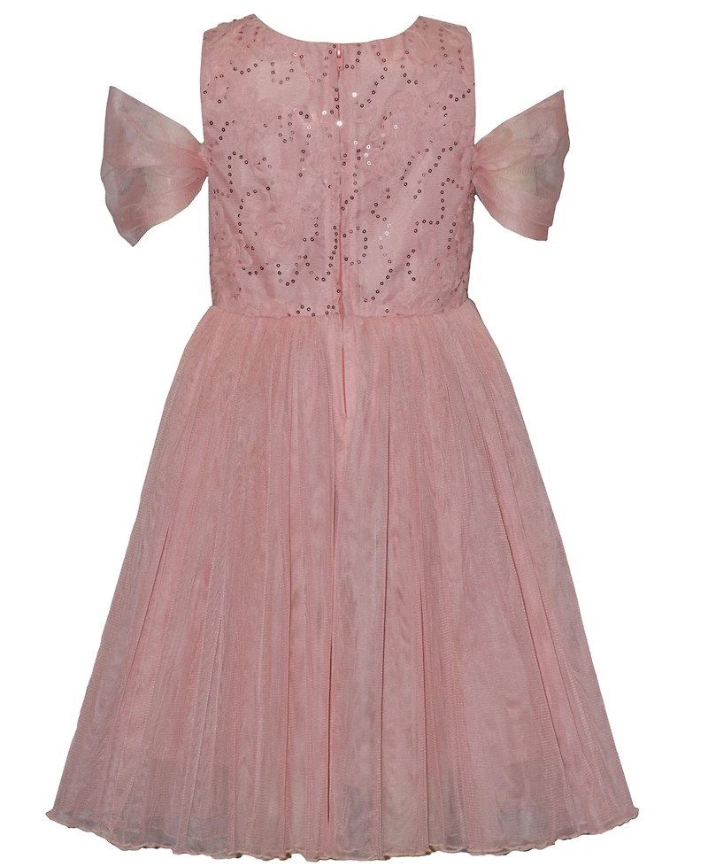Bonnie Jean Little and Toddler Girls Cold Shoulder Ballerina Party Dress