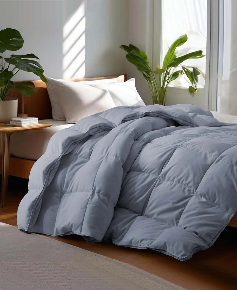 Unikome Medium Warmth Goose Feather Down Fiber Comforter, California King