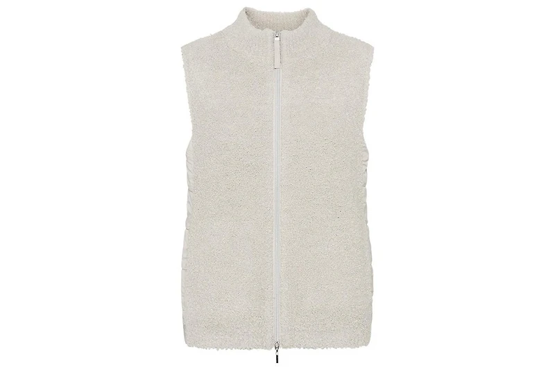 Olsen Women's Mixed Media Zip Front Vest