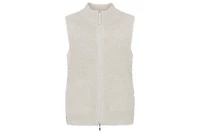 Olsen Women's Mixed Media Zip Front Vest