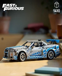 Lego Technic 2 Fast 2 Furious Nissan Skyline Gt-r R34 Car 42210, 1410 Pieces