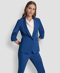 Dkny Petite Ruched Sleeve Jacket