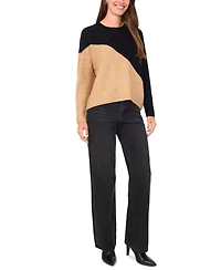 Sam & Jess Women's Vertical Colorblock Sweater