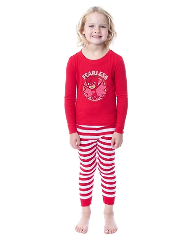 Pj Masks Show Girls' Toddler Owlette Fearless Tight Fit 2 Pc Sleep Pajama Set