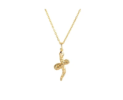 Little Sky Stone 14K Gold Plated Snake Charm Necklace