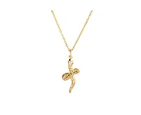 Little Sky Stone 14K Gold Plated Snake Charm Necklace