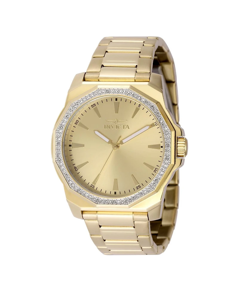 Invicta Men's 49108 Speedway Quartz 3 Hand Gold Dial Watch