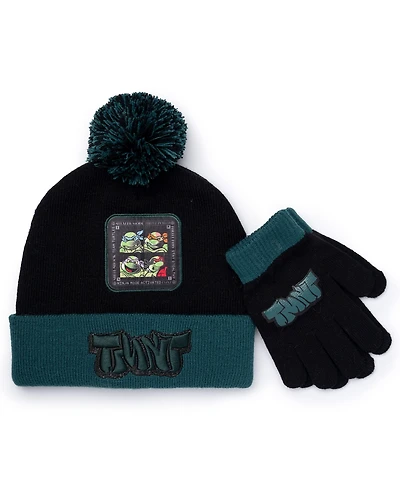 Teenage Mutant Ninja Turtles Big Boys 2-Piece Turtles Beanie and Gloves Set