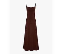 WeWoreWhat Women's Ruched Front Scoop Maxi Dress
