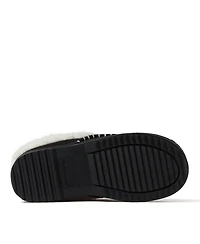Dearfoams Women's Nyla Felted Plaid Moccasin Toe Clog House Shoe Slipper