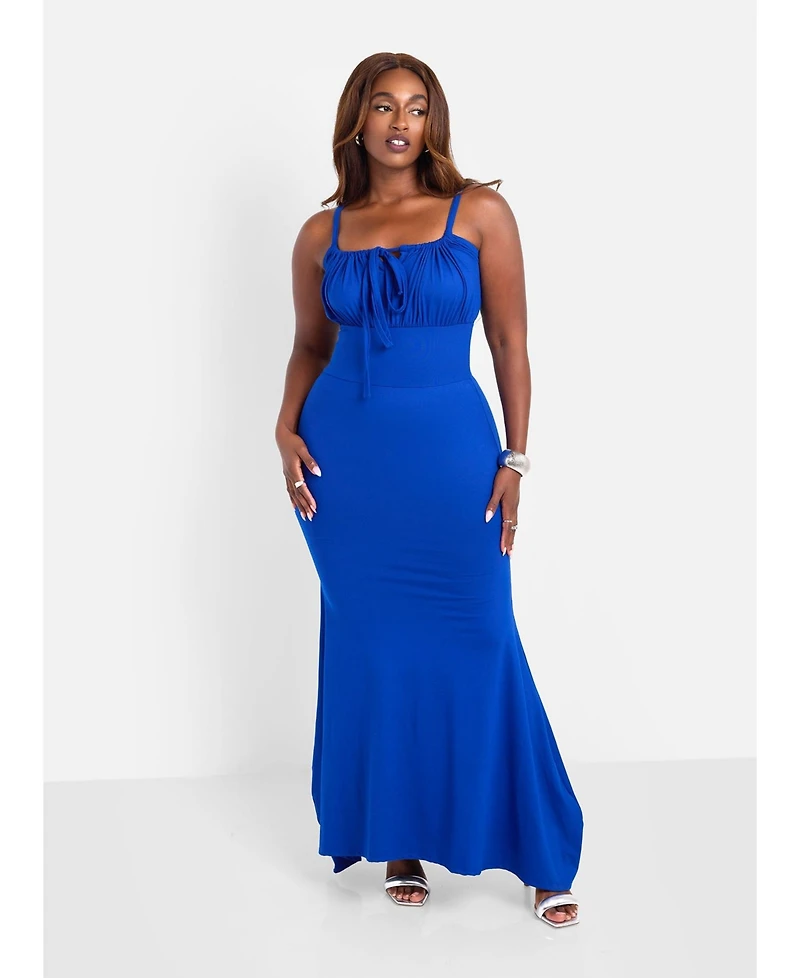 Rebdolls Women's Royal Blue Bodycon Maxi Dress