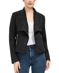 kimi + kai Women's Faux Suede Open Front Jacket
