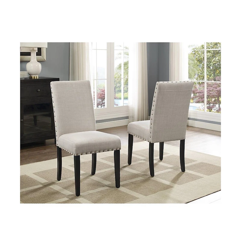 Roundhill Furniture Amisos 5-Pc Dining Set, Hairpin Dining Table with 4 Chairs