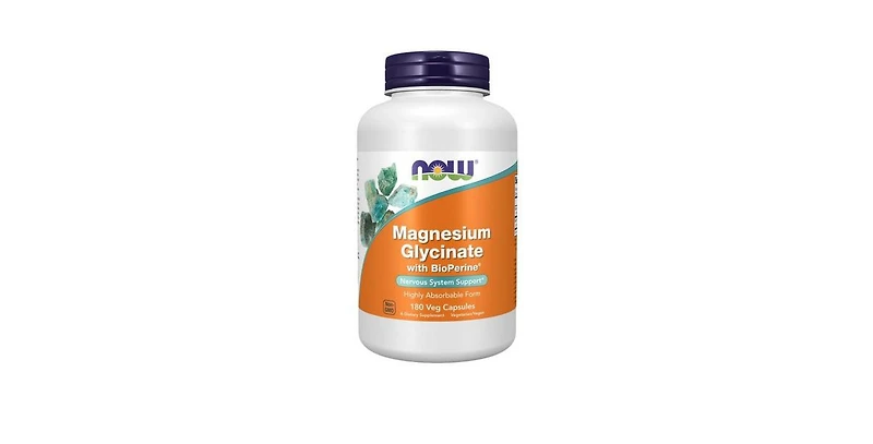 Now Foods Magnesium Glycinate with BioPerine ,180 VegCaps