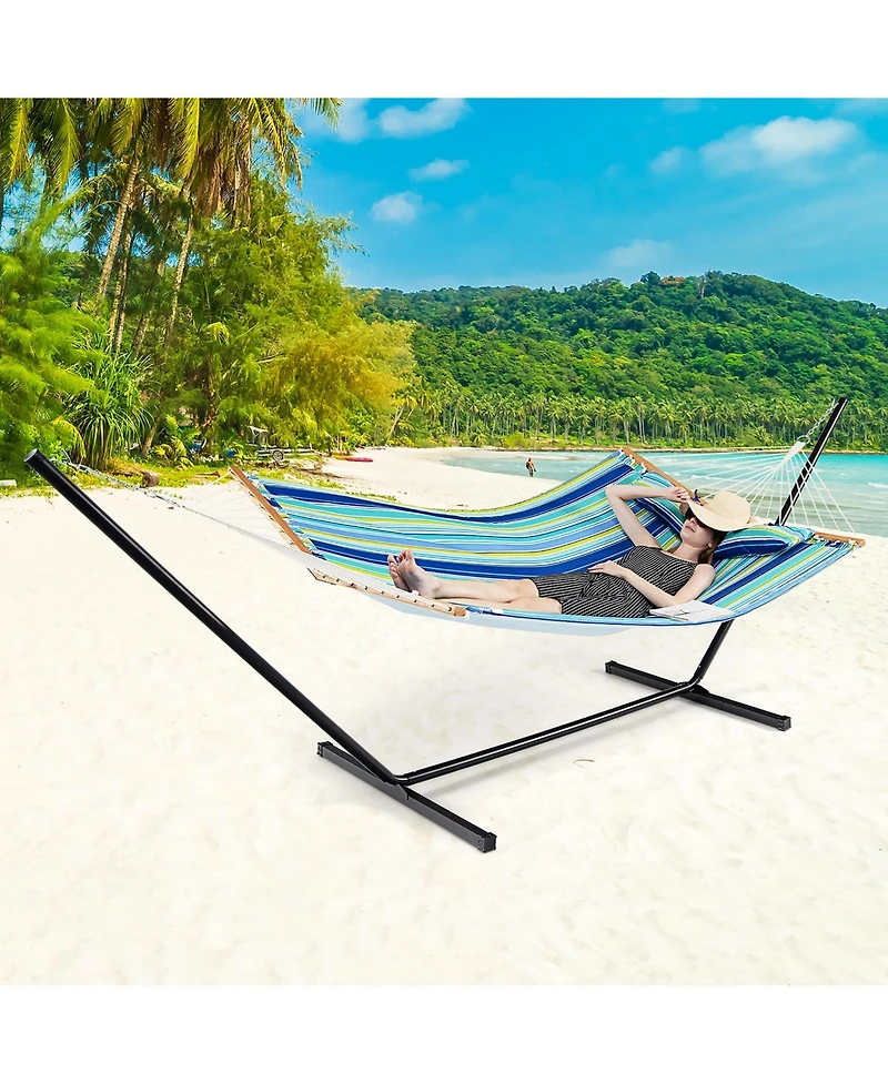 Akiudex patio hammock foldable swing chair bed with detachable pillow