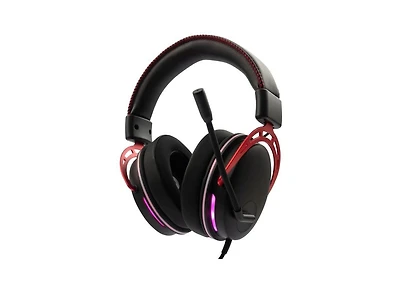RadioShack Gaming Headphones Usb Metallic With Volume Controls Black & Red 3304408