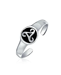 Bling Jewelry Set of 2 Bff Celtic Claddagh Heart & Trinity Knot Midi Toe Ring Sterling Silver