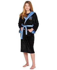 Harry Potter Hogwarts Castle Houses Crest Girl's Fleece Robe Kids Pajama Bathrobe