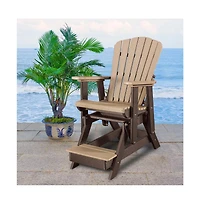 American Furniture Classics Fan Back Balcony Glider Made in the Usa- Cedar, Tudor Brown