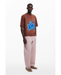 Desigual Men's Short-sleeve T-shirt with flower patch