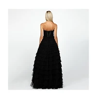 Bariano Women's Serenity Sweetheart Strapless Ball Gown
