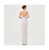 Bariano Sera Strappy Back Sequin Gown