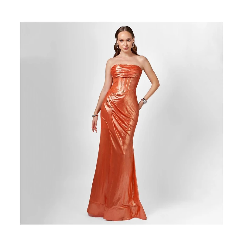 Bariano Women's Bridie Corset Drape Gown