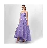 Bariano Women's Ila Strapless Hi Lo Gown
