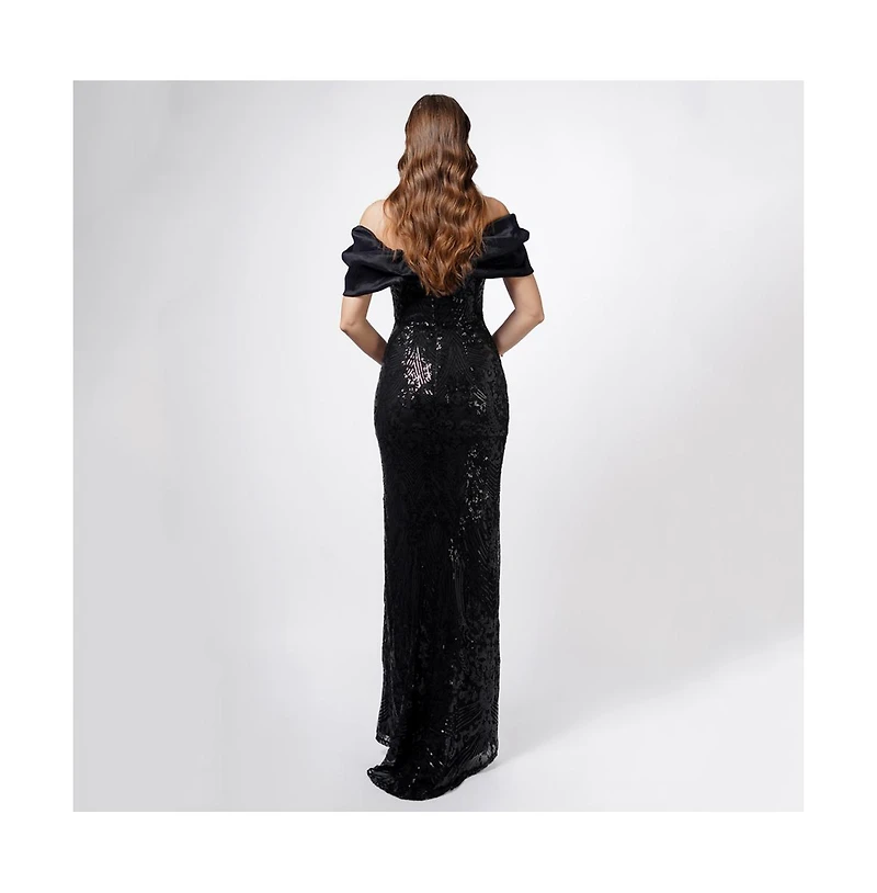Bariano Women's Jaylan Off Shoulder Gown