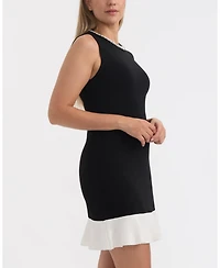 Ellen Tracy Women's Sleeveless Embellished Knit Dress