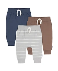 Gerber Toddler Boys Leafless Tree Jogger Pants, 3-Pack
