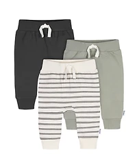 Gerber Toddler Boys Leafless Tree Jogger Pants, 3-Pack