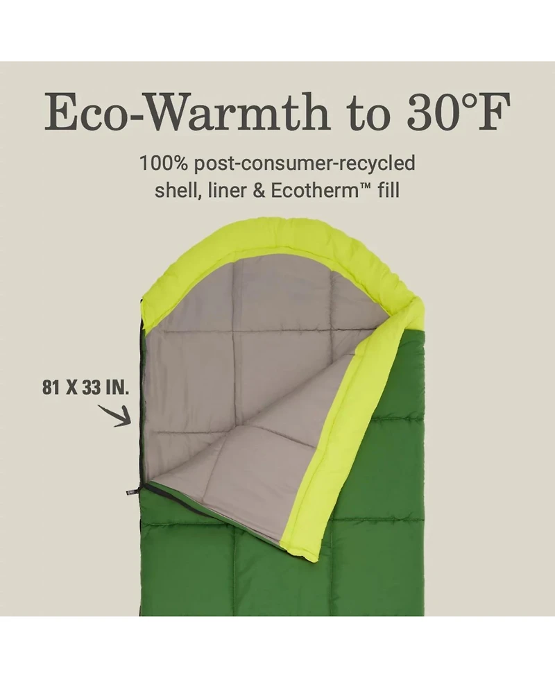 Coleman Arch Bay 30°F Sleeping Bag, Rock