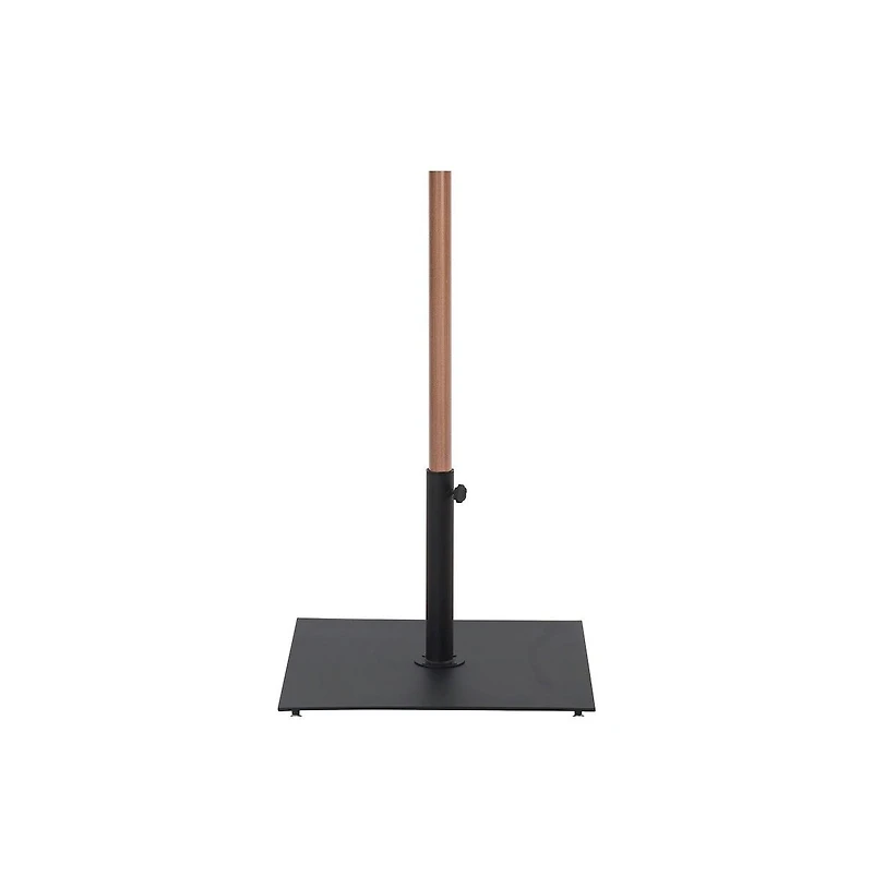 Meridian Furniture Fiji White Fabric / Matte Black Aluminum Patio Umbrella with Base Sets